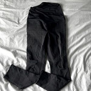 Madewell maternity jean-full panel-size 27-black-distressed